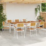 Vanjski set za objedovanje 9 pcs Smeđa Čvrsto drvo akacije | shoptok.hr