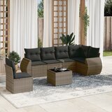 vidaXL 7-dijelni set vrtnih sofa sivi od poliratana | shoptok.hr