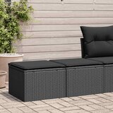 Maison Chic Seti vrtnega pohištva - Vrtna garnitura - Vrtni pohištvo set z blazinami 2-delna črn ratan/akacija, (21797476) | Shoptok.si