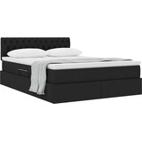  s madracem i skladištem Crna 140 x 190 cm Baršun | shoptok.hr