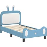  Otroški posteljni okvir z vznožjem Modra 80 x 160 cm PU, (5000104759) | Shoptok.si