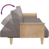  Raztegljiv kavč z naslonjali za roke taupe blago, (20697725) | Shoptok.si