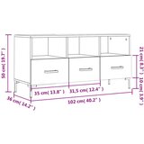 TV ormarić boja betona 102 x 36 x 50 cm od konstruiranog drva | shoptok.hr