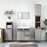 The Living Store Kopalniško pohištvo 3 kosi siva sonoma inženirski les - Komplet Kopalniškega Pohištva, (21663196) | Shoptok.si