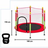  Vrtna trampolina 140 cm sa za&amp;scaron;titnom mrežom-Crvena Slike