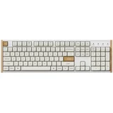 K10 HE keyboard Gaming USB + RF Wireless + Bluetooth QWERTY English White, Wood