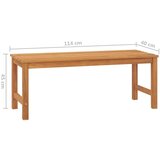  Klupa 114 cm od masivne tikovine | shoptok.hr