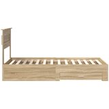  Krevetna konstrukcija s ladicama Sonoma hrast 90 x 200 cm | shoptok.hr