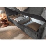 MID.YOU POSTELJA Z VZMETNICO 160 cm x 200 cm , tekstil, leseni material antracit | Shoptok.si
