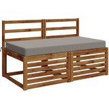  Jastuk za sjedalo SOEST 100% poliester Siva 120 x 60 x 10 cm Slike