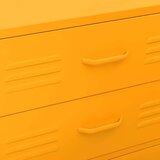 vidaXL Predalnik gorčično rumena 80x35x101,5 cm jeklo | Shoptok.si