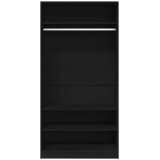  Ormar crni 100 x 50 x 200 cm od konstruiranog drva | Eponuda.com