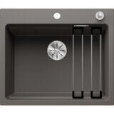 Blanco sudoper ETAGON 6 InFino SILGRANIT pribor inox nosači, s dalj. upr. - VULKAN SIVA | shoptok.hr