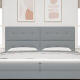 vidaXL LED Uzglavlje Svjetlosiva 100 cm Tkanina | shoptok.hr