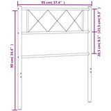 vidaXL Metalno uzglavlje crno 90 cm | shoptok.hr