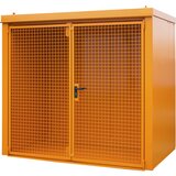 eurokraft pro Ognjevaren zabojnik za plinske jeklenke, za 45 jeklenk s Ø 230 mm, oranžne barve | Shoptok.si