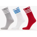Adidas Adicolor Crew Socks 3-Pack Mgh Solid Grey/ White/ Better Scarlet