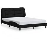  Okvir kreveta s LED-om bez madraca Hvar crni 140x200 cm od tkanine | Eponuda.com
