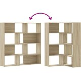  Kutni regal za knjige 4 razine boja hrasta 85x85x140 cm drveni | shoptok.hr