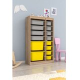 Hanah home Višenamjenska komoda Montana Xs 2D4N8U, 69 x 112,2 x 29,6 cm, Smeđe-sivo-žuta Cijene