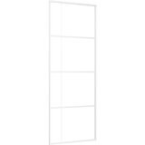  Klizna vrata od stakla ESG i aluminija 76 x 205 cm bijela | shoptok.hr