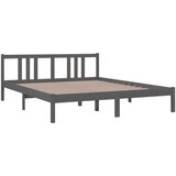 Za krevet od masivnog drva sivi 160 x 200 cm | shoptok.hr