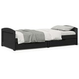 vidaXL Dnevni krevet s 2 ladice bez madraca "IRUN" crni 90x200 cm | shoptok.hr
