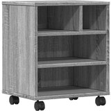 vidaXL Stalak za pisač s kotačima siva boja hrasta 41 x 32 x 48 cm | shoptok.hr