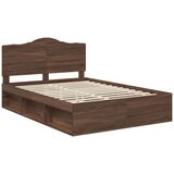  Konstrukcija postelje z vzglavjem Rjav hrast 140 x 200 cm, (5000102213) | Shoptok.si