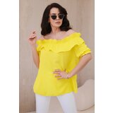 Kesi Włoski Spanish blouse with decorative ruffle in yellow color | Eponuda.ba