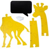 Drvena mjera za rast u obliku žirafe 125cm + tabla 32 x 44 cm, žuta | shoptok.hr