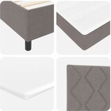 vidaXL Box Spring postelja z vzmetnico in klopjo taupe 140x190 cm tkanina, (22081242) | Shoptok.si