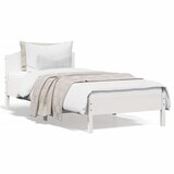 Maison Chic Posteljni okvir - Enojna postelja - Postelja za odrasle brez vzmetnice bel 100x200 cm trdna borovina-J6899, (21759755) | Shoptok.si