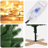  Umjetno božićno drvce 150 cm 150 LED lampica Topla bijela PVC | shoptok.hr