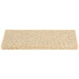  Samolepilne preproge za stopnice sisal 15 kosov 65x21x4 cm bež, (20753537) | Shoptok.si
