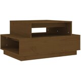 Maison Chic Klubska mizica - kavna mizica - Nizka mizica medeno rjava 80x55x40,5 cm trdna borovina, (21754020) Cene