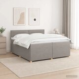  Boxspring krevet s madracem Sivosmeđa 200 x 200 cm Tkanina - Sivosmeđa 200 x 200 cm Dizajn linija | shoptok.hr