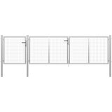  Vrtna vrata Čelik 400x75 cm Srebrna | shoptok.hr