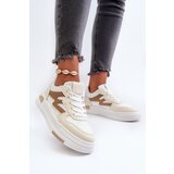 Boto Women's Platform Sneakers in Beige Synthetic Leather Lynnette | shoptok.hr