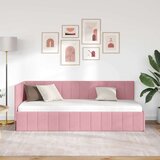  Kutni okvir kreveta Ružičasta 80 cm x 200 cm Baršun | shoptok.hr