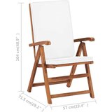  5-dijelni vrtni blagovaonski set s jastucima masivna tikovina | shoptok.hr