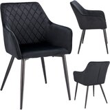 Jumi APIS stol, črn, oblazinjen v žamet, (21888405) | Shoptok.si