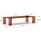Kave Home Rjava steklena mizica 60x140 cm Adularia – | Shoptok.si