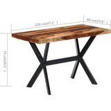  Blagovaonski stol od masivnog drva akacije 120 x 60 x 75 cm | shoptok.hr