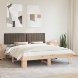 Krevetni okvir s tapiciranim uzglavljem Sivo-smeđa 180 x 200 cm | shoptok.hr