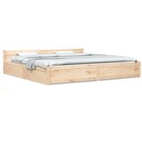 Maison Chic Posteljni Okvir - Dvoposteljna postelja s predali 200x200 cm, (22081649) | Shoptok.si
