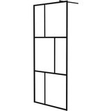 vidaXL Pregrada za tuširanje od kaljenog stakla crna 90 x 195 cm | shoptok.hr