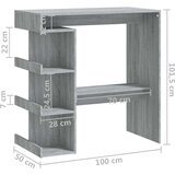vidaXL Barski stol sa stalkom boja sivog hrasta sonome 100x50x101,5 cm | shoptok.hr