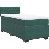 vidaXL Box spring postelja z vzmetnico temno zelen 90x190 cm žamet, (21305139) Cene