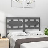 Maison Chic posteljno vzglavje - vzglavna omarica - nočna omarica sivo 165,5x4x100 cm trdna borovina, (21705460) | Shoptok.si